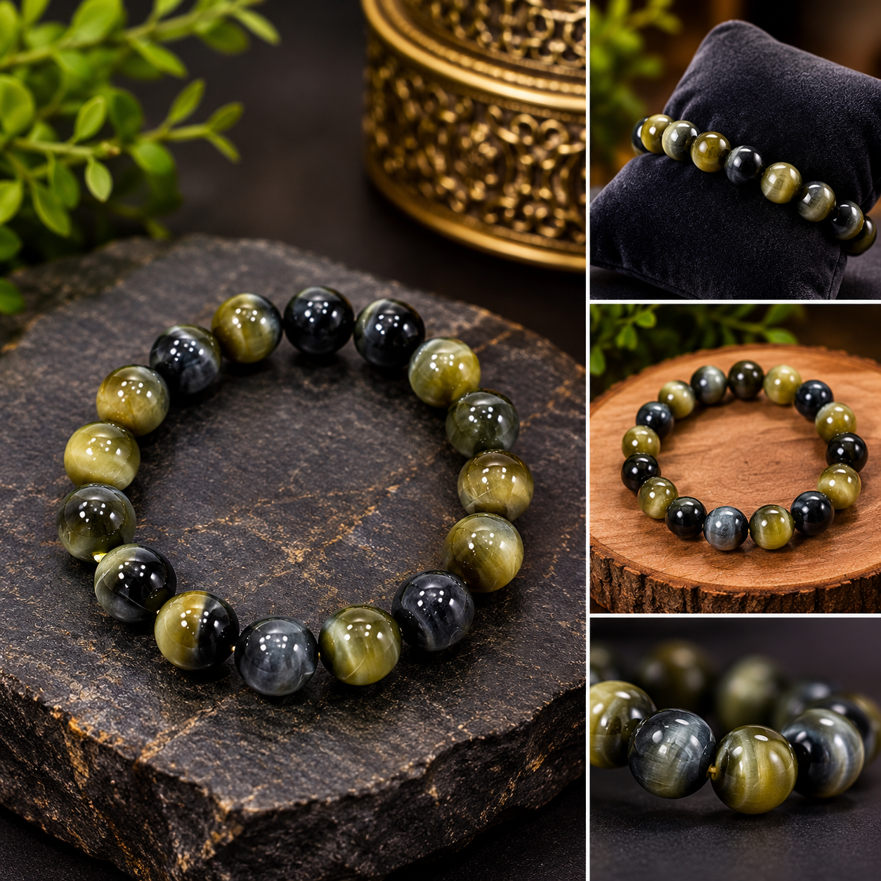 Premium Natural  Gemstone Bracelet detail